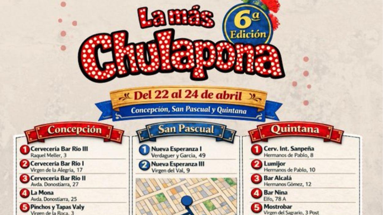 Cartel oficial de La búsqueda de la tapa 'más chulapona'. Imagen Redes sociales de la Junta Municipal de Ciudad Lineal.