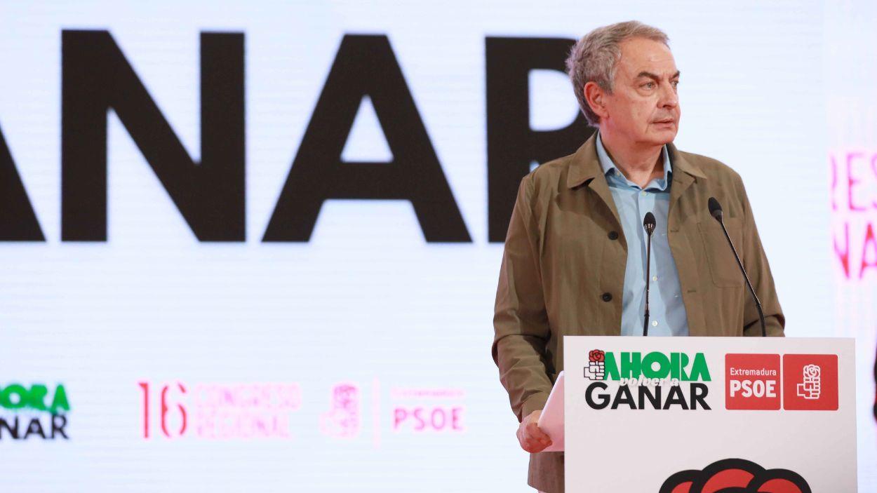 El expresidente del Gobierno José Luis Rodríguez Zapatero participa en el 16º Congreso Regional del PSOE de Extremadura. Europa Press.