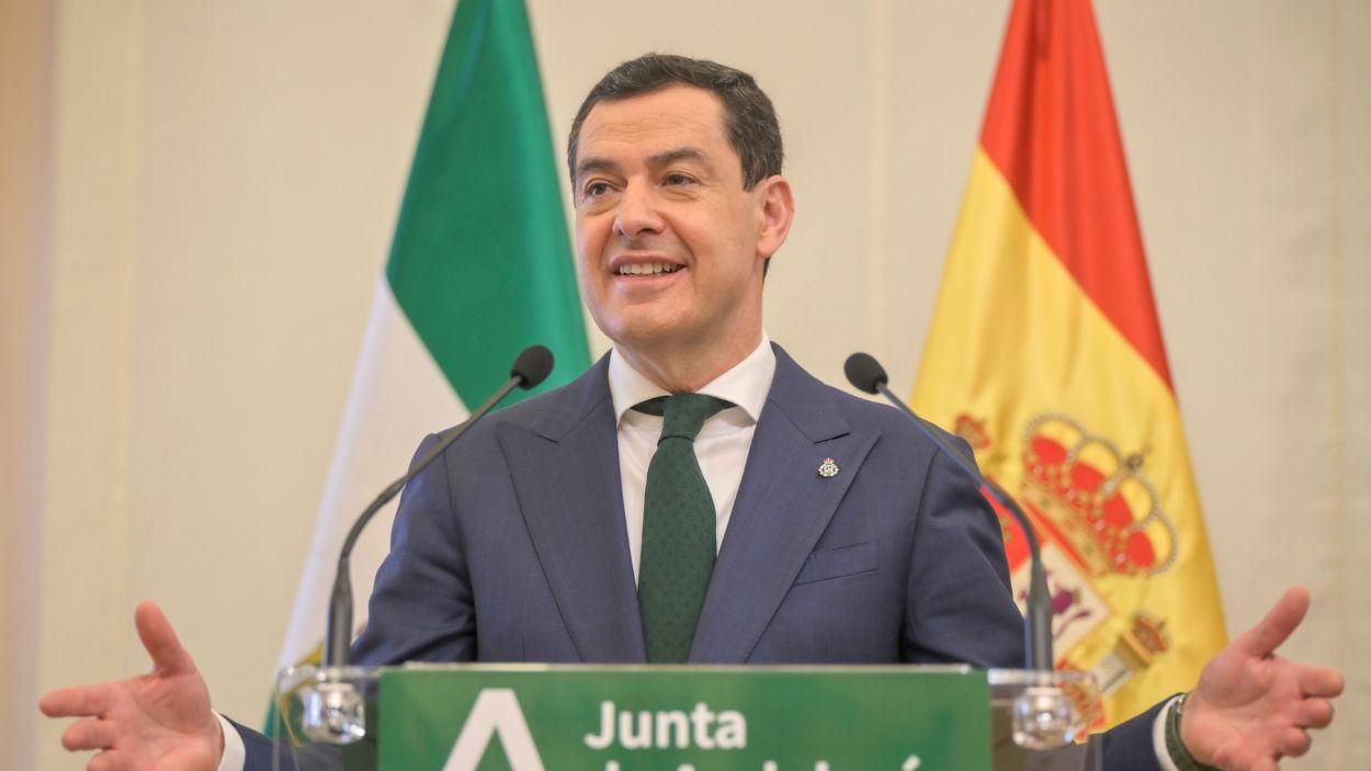 El presidente de la Junta de Andalucía, Juan Manuel Moreno. EP.