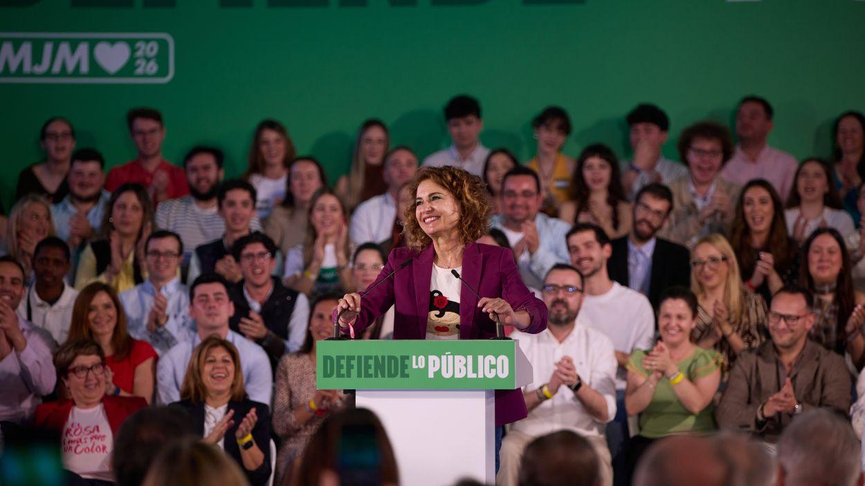 La candidata del PSOE-A a la Presidencia de la Junta de Andalucía, María Jesús Montero, en un mitin en Córdoba / PSOE-A