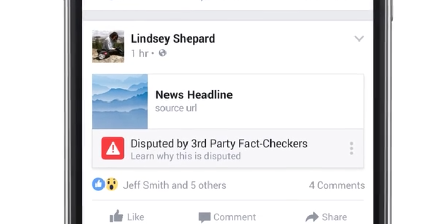 Facebook no quiere que compartas mentiras