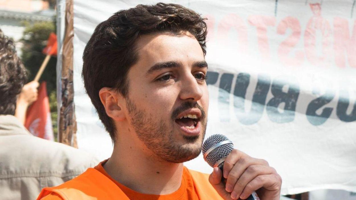 Gonzalo Álvarez, portavoz del Sindicato de Inquilinas de Madrid, concede una entrevista a ElPlural.com.