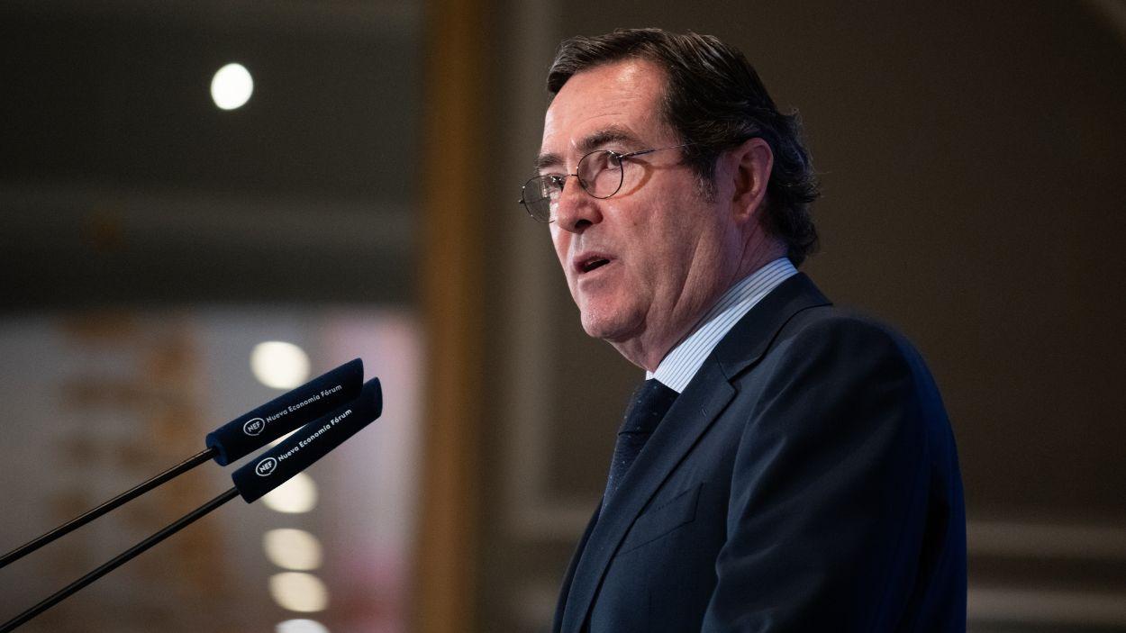 El presidente de la CEOE, Antonio Garamendi. EP.