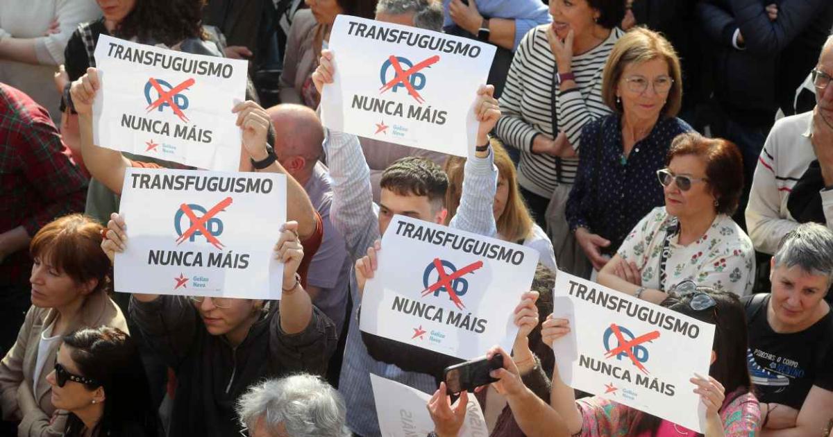 Protestas en Lugo contra la moción de censura