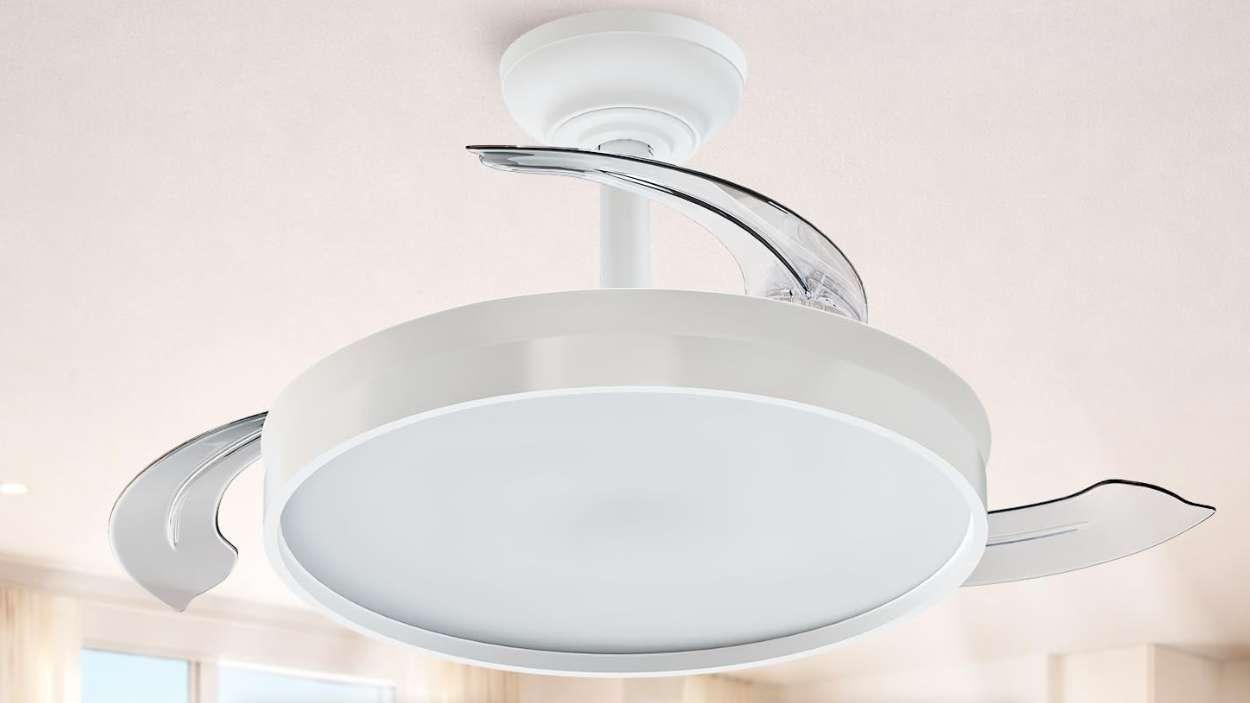 LEDUNI Ventilador con Luz 72W 7590lm Ventilador Invisible Ultra Silencioso