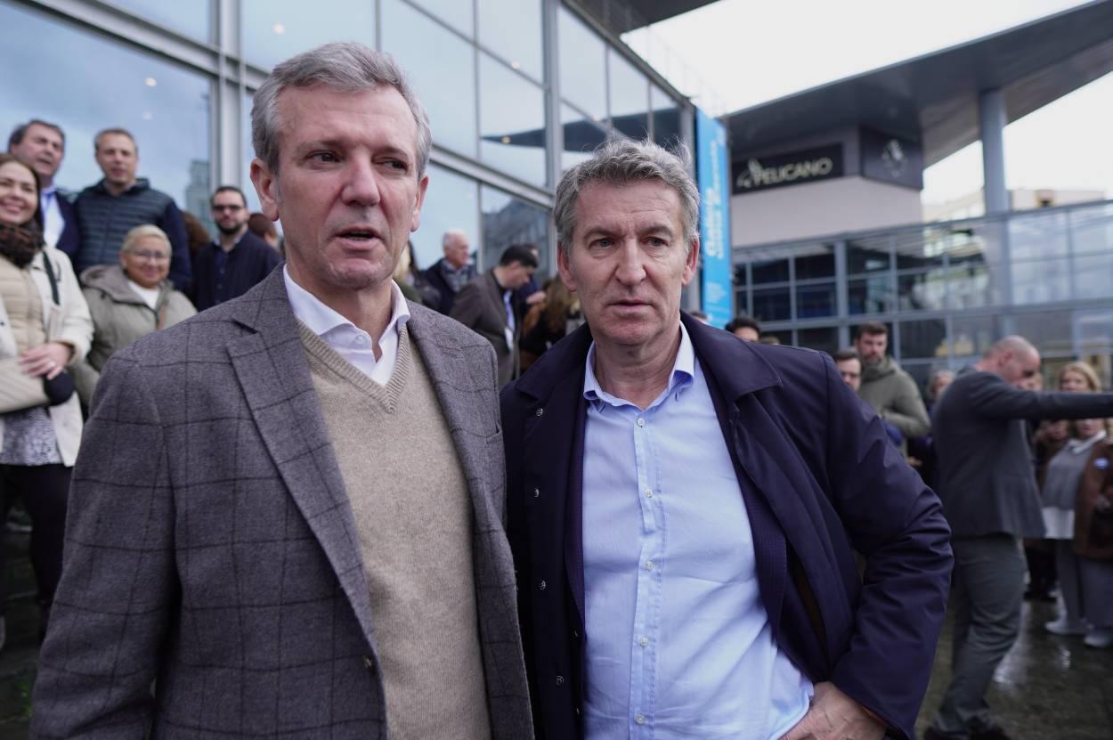Feijóo y Rueda en un acto del Partido Popular de Galicia celebrado en enero de este año 2026 (Foto: Europa Press/Archivo).