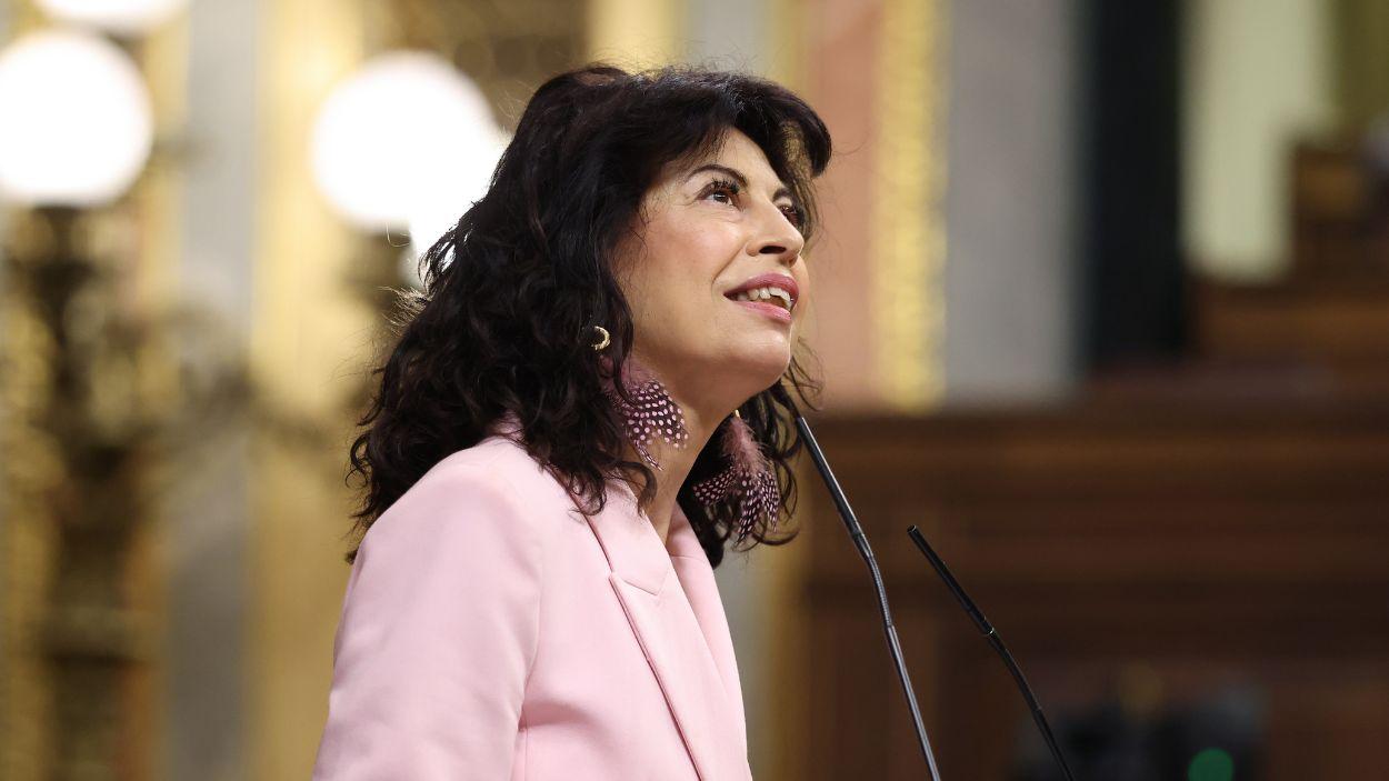 La ministra de Igualdad, Ana Redondo, en el Congreso de los Diputados. EP