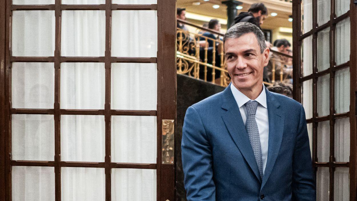 El presidente del Gobierno, Pedro Sánchez, en el Congreso de los Diputados. EP