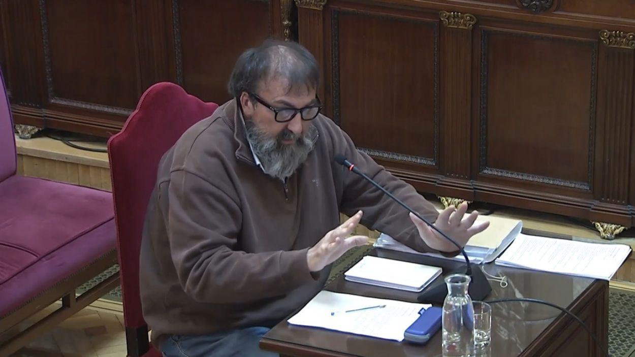 El exasesor ministerial Koldo García durante su declaración como acusado en el juicio de las mascarillas en el Tribunal Supremo. EP.