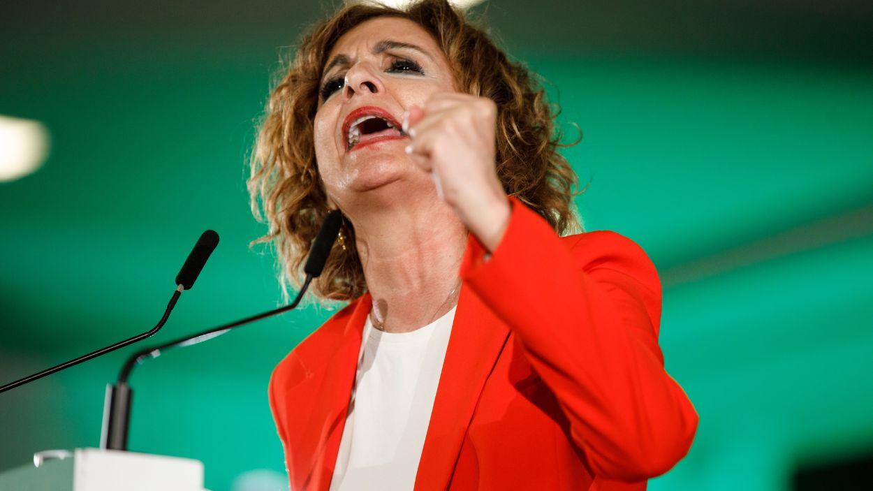La secretaria general del PSOE A y candidata a la Presidencia de la Junta de Andalucía, María Jesús Montero. EP.