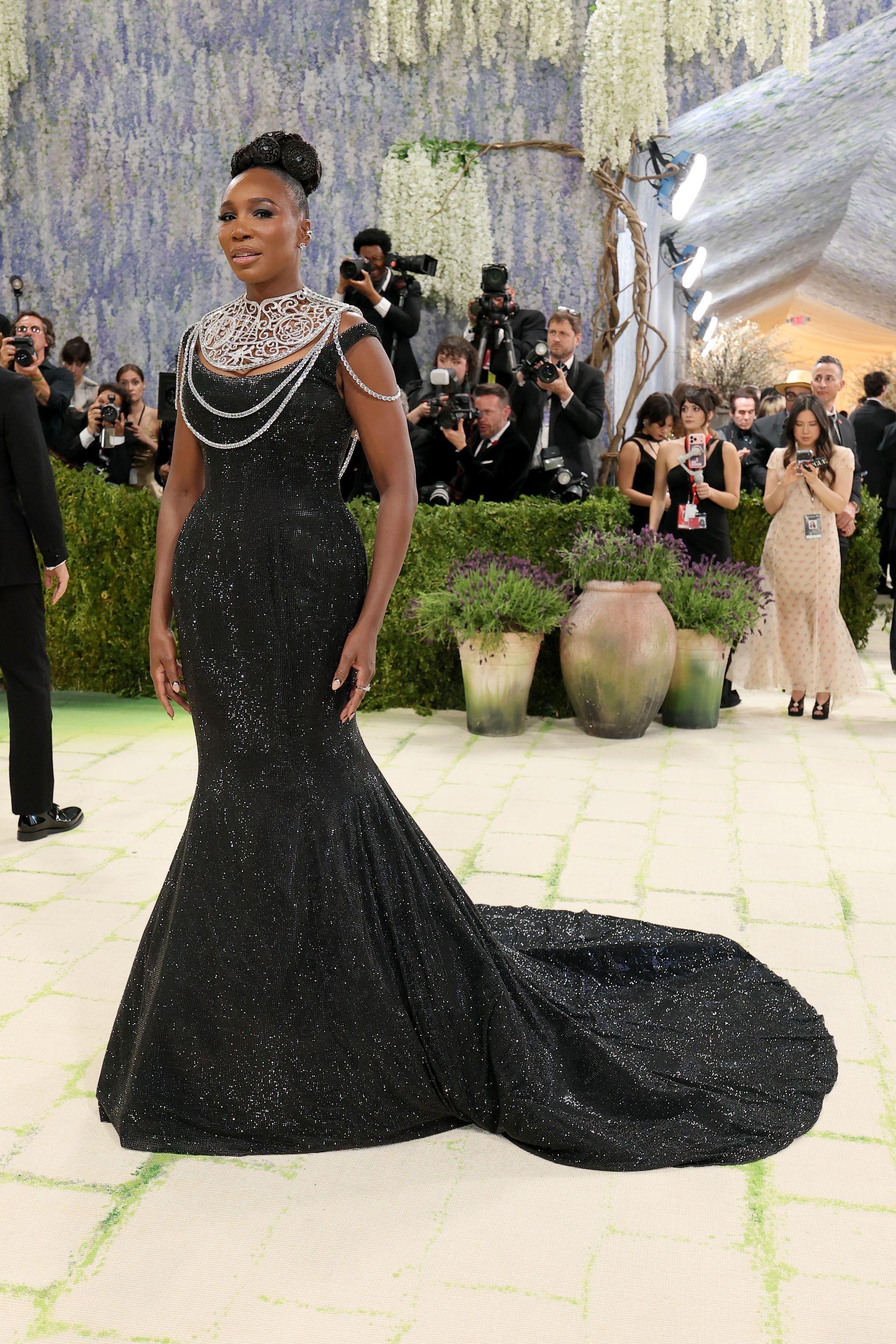 Venus Williams con un vestido de Swarovski