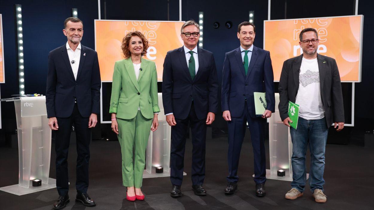 Candidatos a la Presidencia de la Junta de Andalucía en el debate de RTVE / EP
