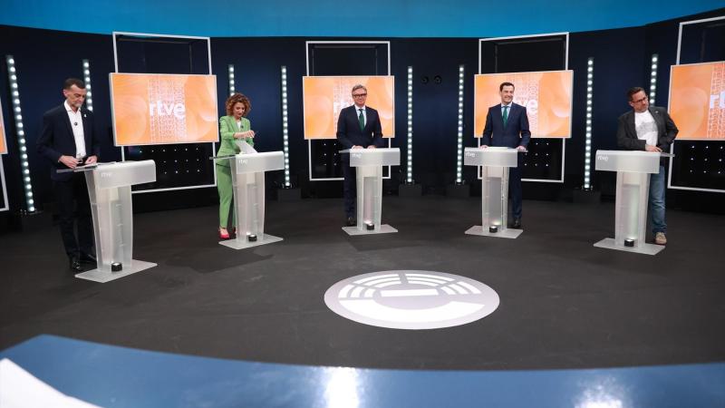 Los cinco candidatos a la Presidencia de la Junta de Andalucía / EP