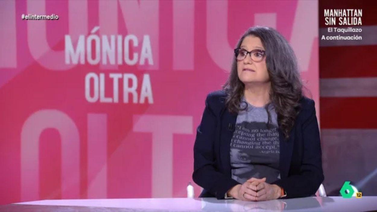 Mónica Oltra en 'El Intermedio'. Atresmedia