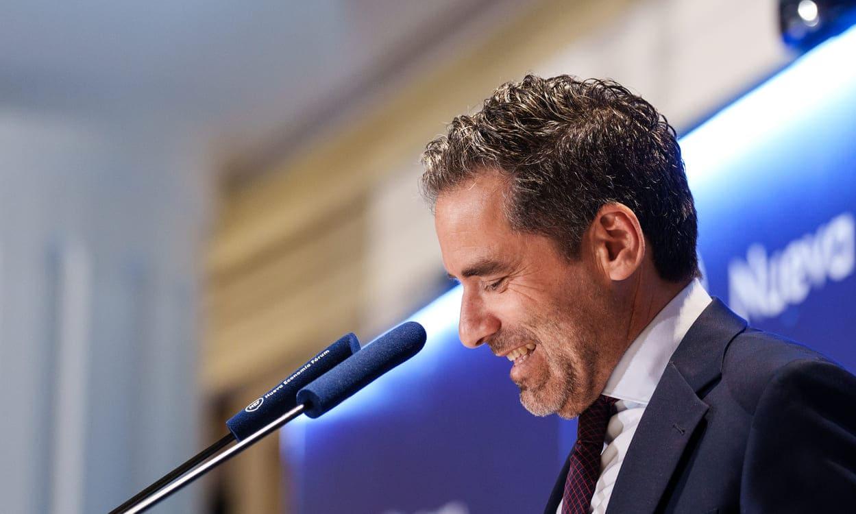 El vicesecretario de Cultura y Deporte y portavoz nacional del PP, Borja Sémper, interviene durante un desayuno informativo organizado por Nueva Economía Fórum. Matias Chiofalo/EP