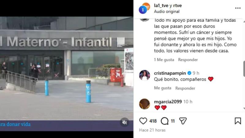 Captura de pantalla de la publicación de @la1_tve y @rtve