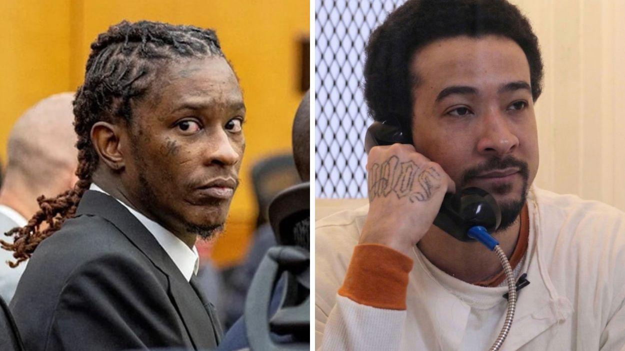 Young Thug, durante un juicio, y James Broadnax, asesinado por el sistema penal estadounidense.