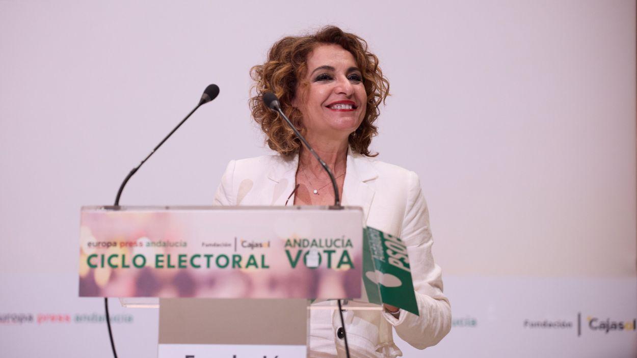 Secretaria general del PSOE-A y candidata a la Presidencia de la Junta, María Jesús Montero 