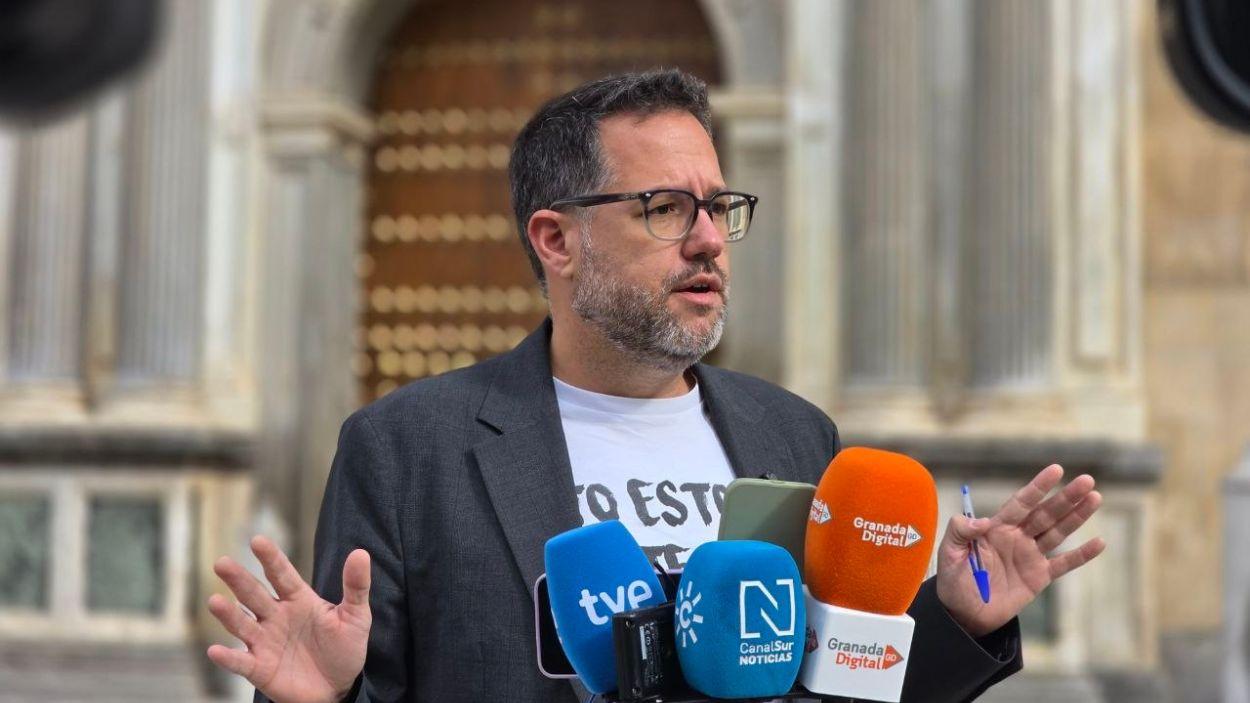 El candidato a la Presidencia de la Junta por Adelante Andalucía, José Ignacio García, en Granada / Adelante Andalucía
