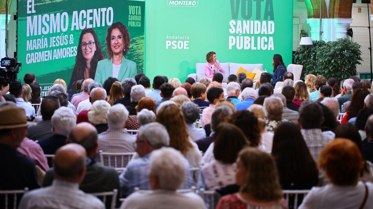 La secretaria general del PSOE-A y candidata a la Presidencia de la Junta de Andalucía, María Jesús Montero