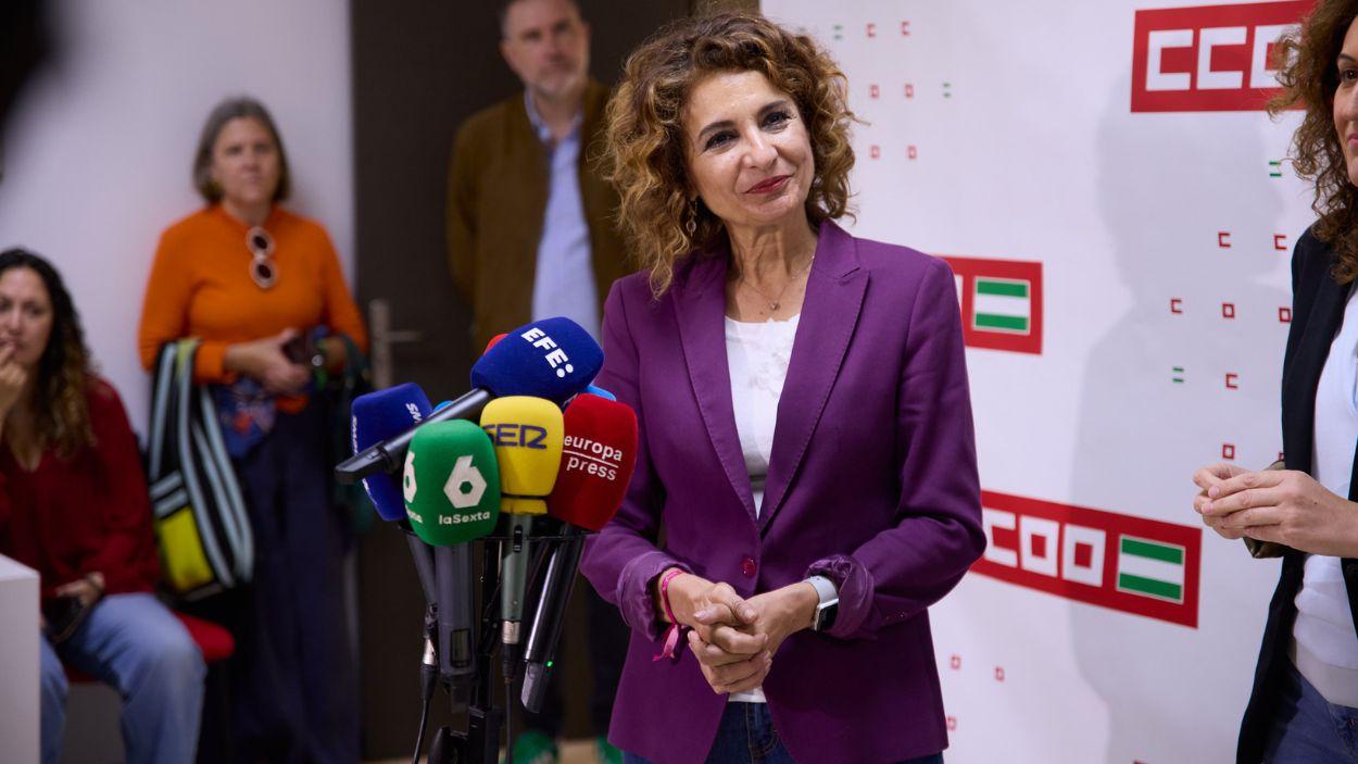 La secretaria general del PSOE-A y candidata socialista a la Junta de Andalucía, María Jesús Montero