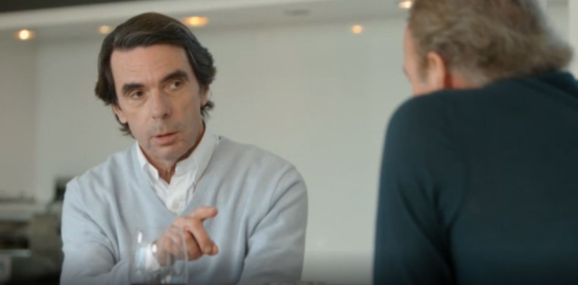 Aznar en un momento de la entrevista con Bertín Osborne en la que elogió a Albert Rivera