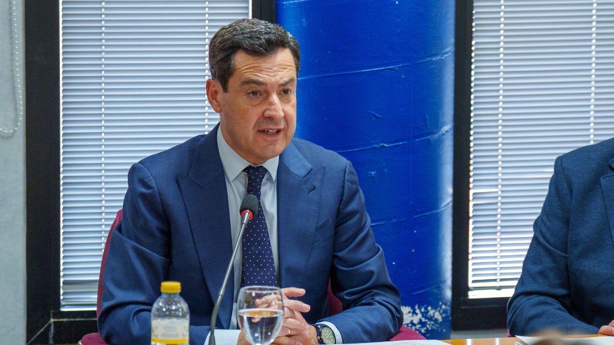 El presidente del PP andaluz y candidato a la reelección, Moreno Bonilla, en Huelva / Archivo EP