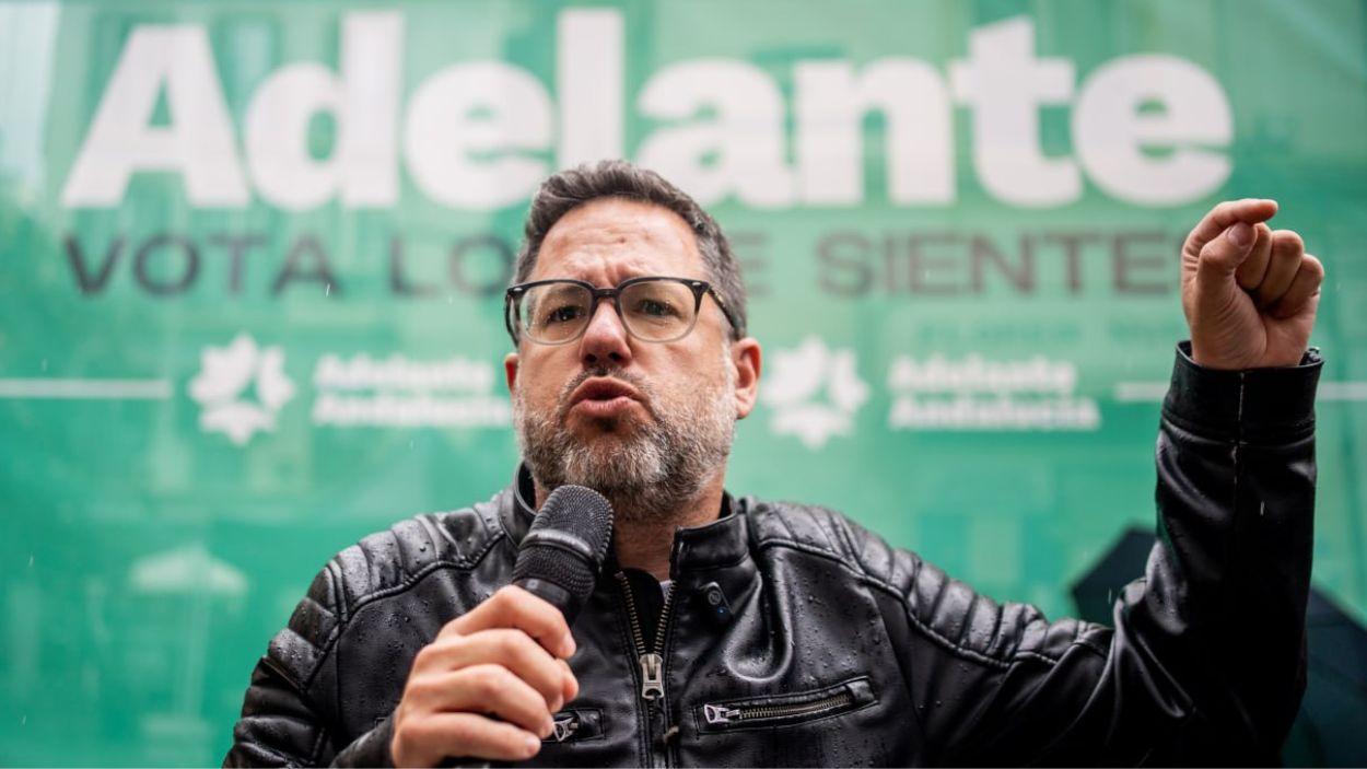 El candidato a la Presidencia de la Junta, José Ignacio García, en Málaga / Adelante Andalucía