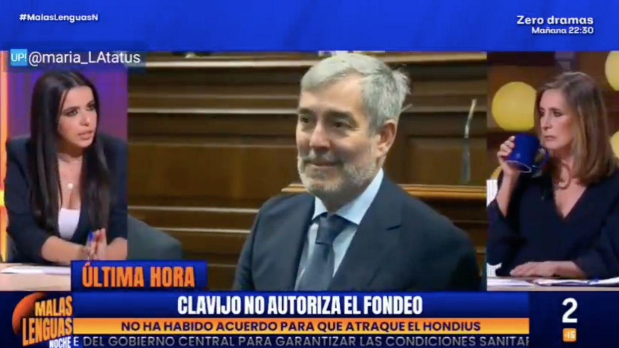 La colaboradora y analista política Sarah Santaolalla. Malas Lenguas.