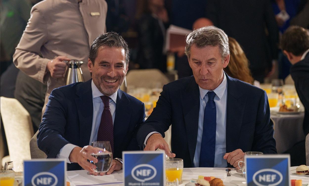 Borja Sémper y Alberto Núñez Feijóo en una foto de archivo. EP