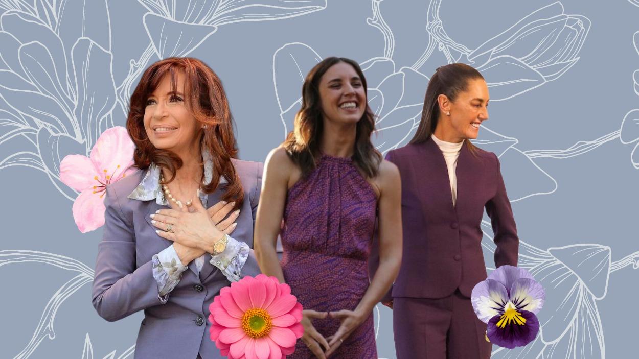 Cristina Kirchner, Irene Montero y Claudia Sheinbaum