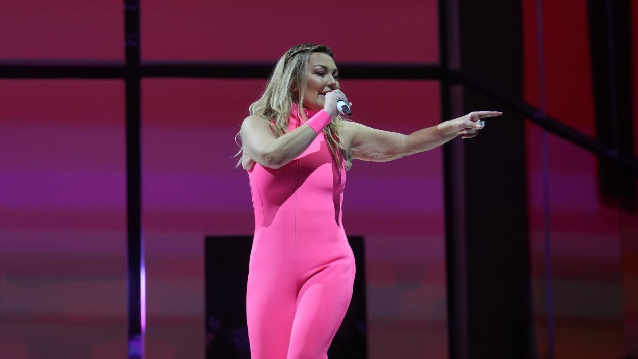La cantante de La Oreja de Van Gogh, Amaia Montero, durante su concierto, en el Bizkaia Arena BEC, a 9 de mayo de 2026, en Bilbao, Vizcaya, País Vasco (España)  /H.Bilbao / Europa Press