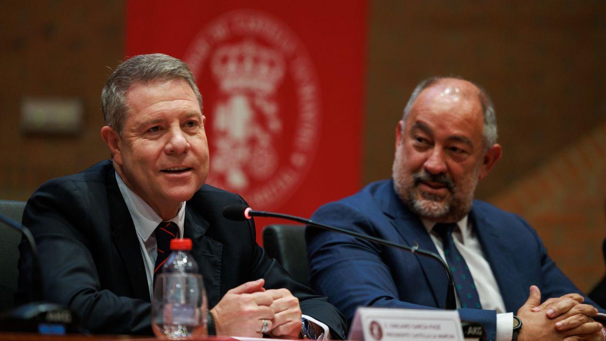 El presidente regional, Emiliano García Page, asiste en Albacete a la entrega de los XV Reconocimientos del Consejo Social de la UCLM. JCCM.