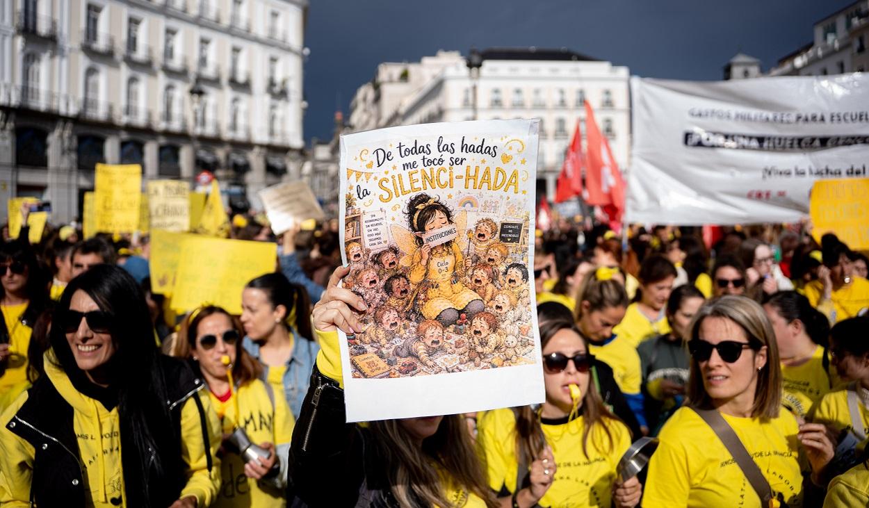 Protesta de las educadores infantiles. EP