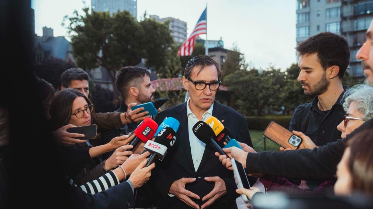 El presidente de la Generalitat, Salvador Illa, en su llegada a California (Estados Unidos). Arnau Carbonell