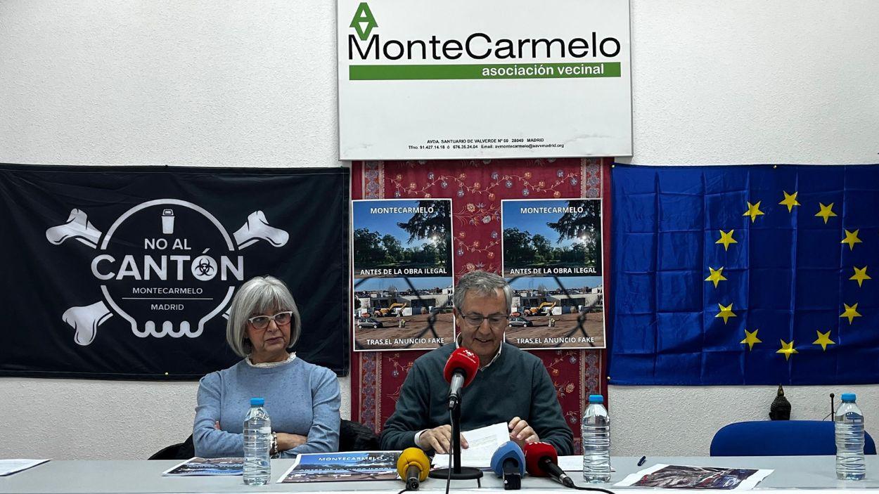 Rueda de prensa de la Plataforma No al Cantón y Asociación Vecinal de Montecarmelo. EP.