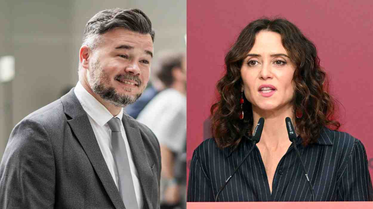 Rufián tiene claro qué trabajo debería tener Ayuso si dejara la Presidencia de Madrid