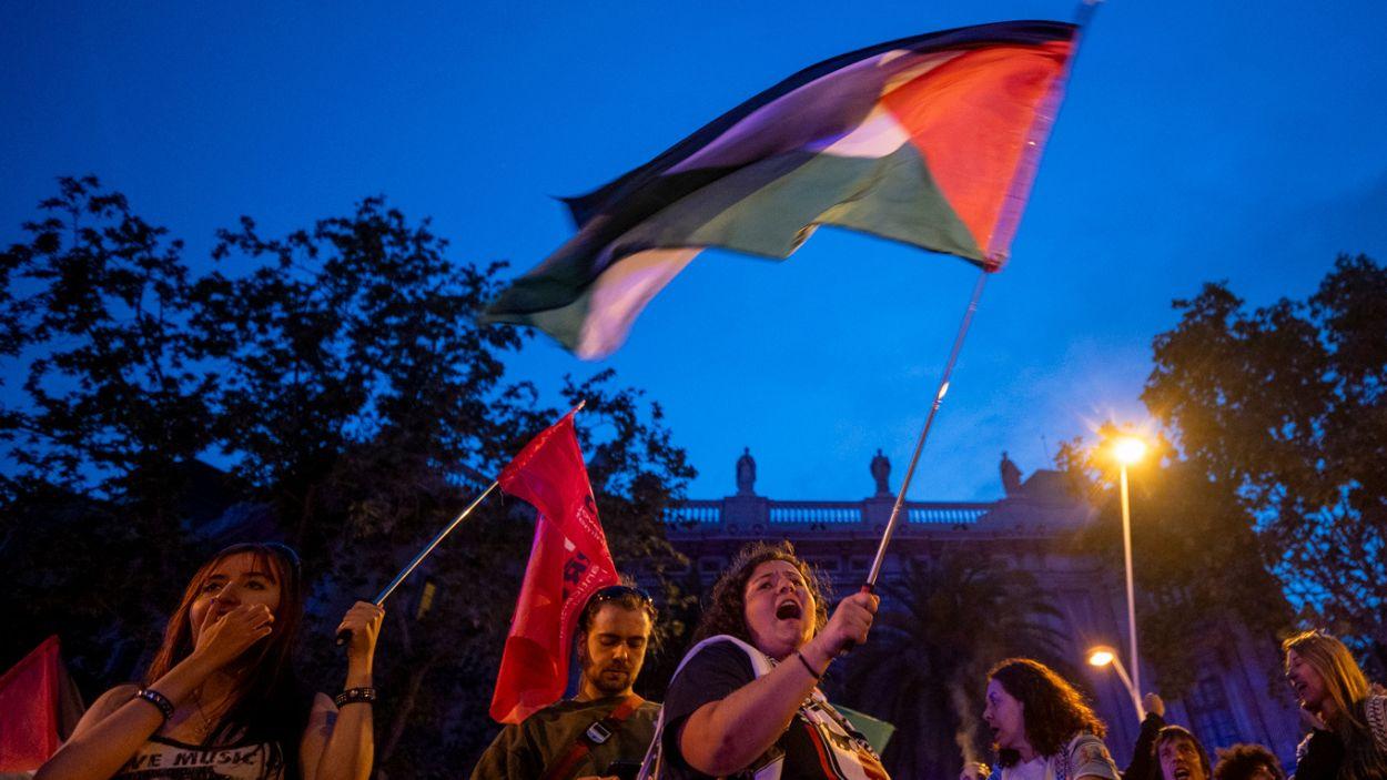 Manifestación en defensa de Palestina en Valencia. EP.