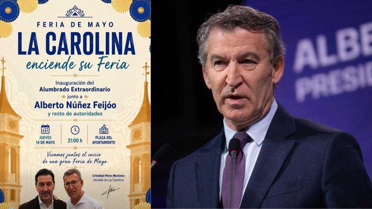 La Junta Electoral se pronuncia en contra de Feijóo y su participación en el alumbrado de la Feria de La Carolina