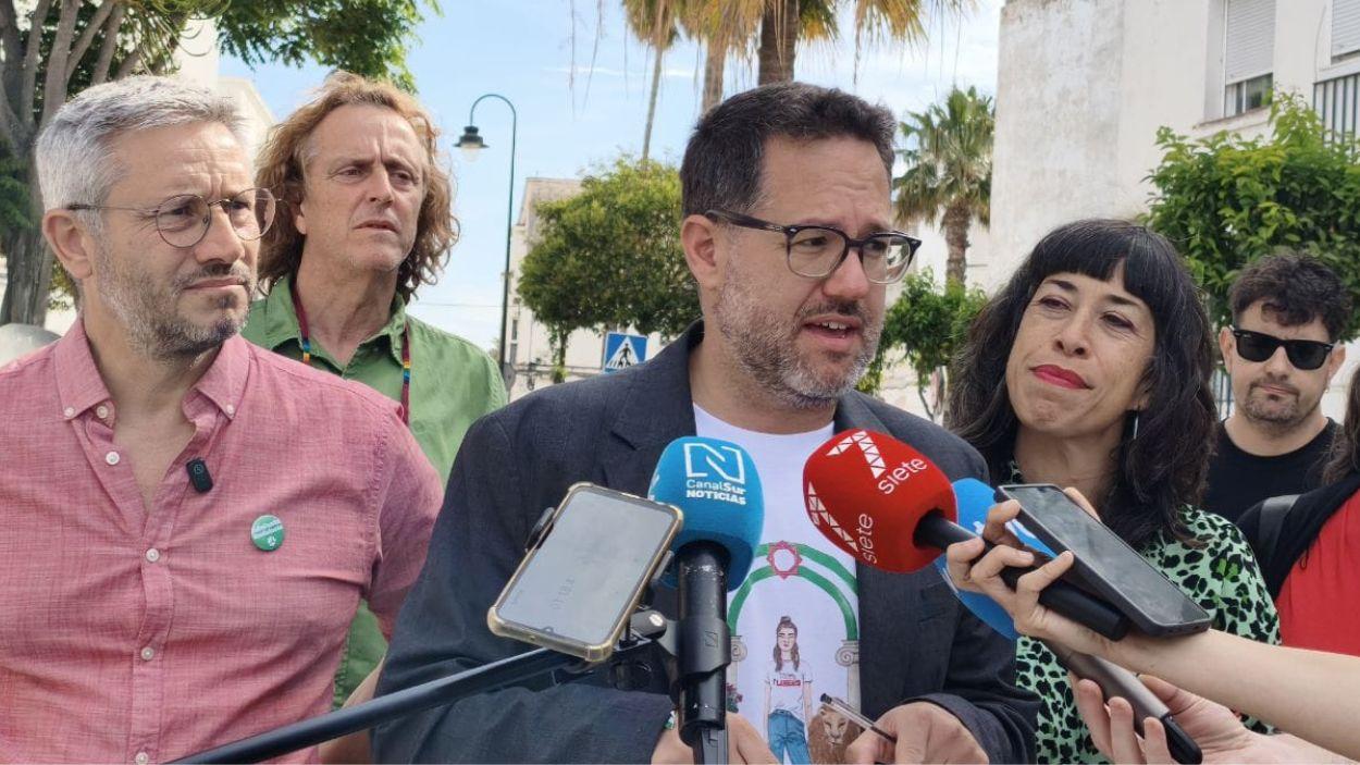 El candidato de Adelante Andalucía a la Presidencia de la Junta, José Ignacio García, en Cádiz / Adelante Andalucía