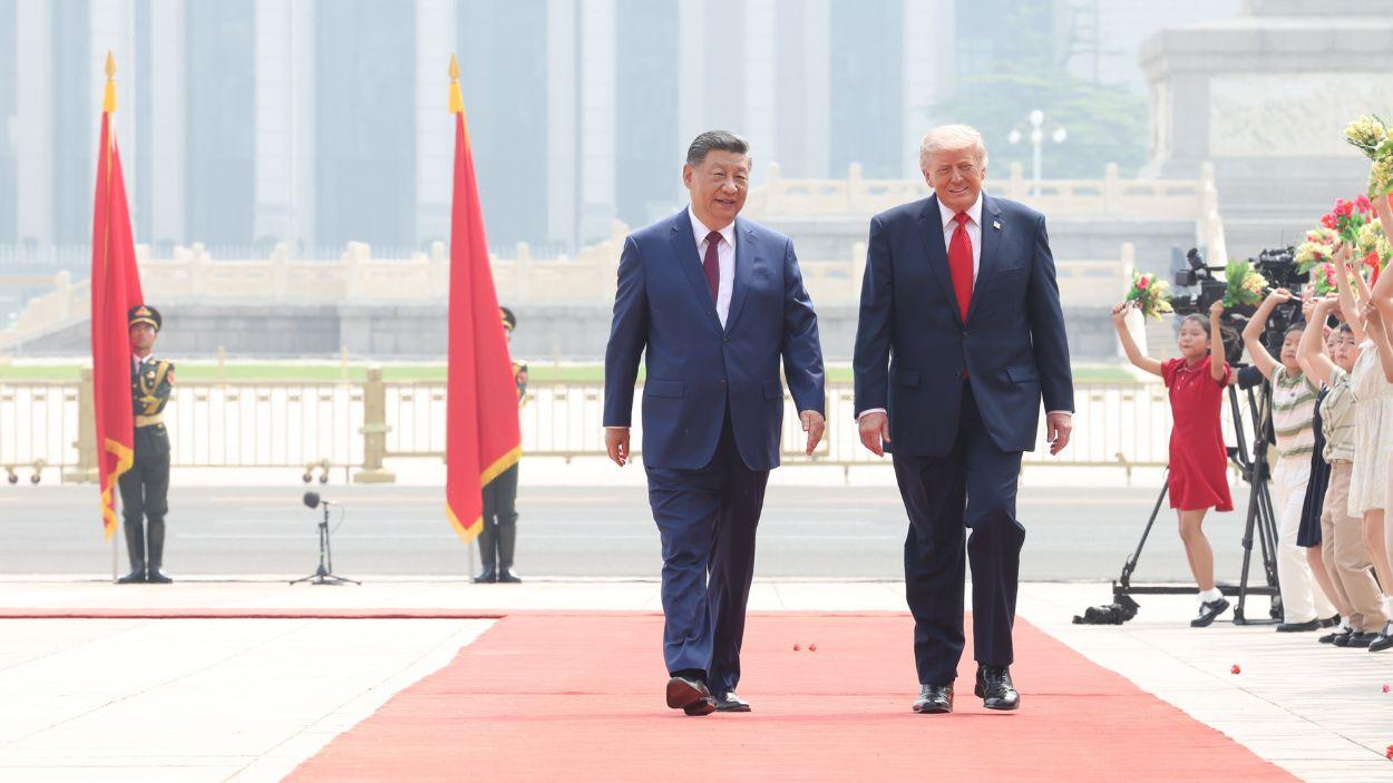 El presidente de Estados Unidos, Donald Trump, junto al presidente de la República Popular China, Xi Jinping. EP.