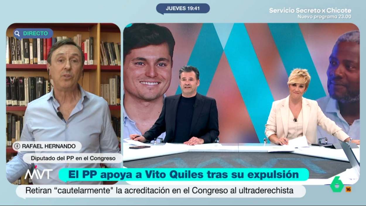 Rafael Hernando, Iñaki López y Cristina Pardo en 'Más Vale Tarde'