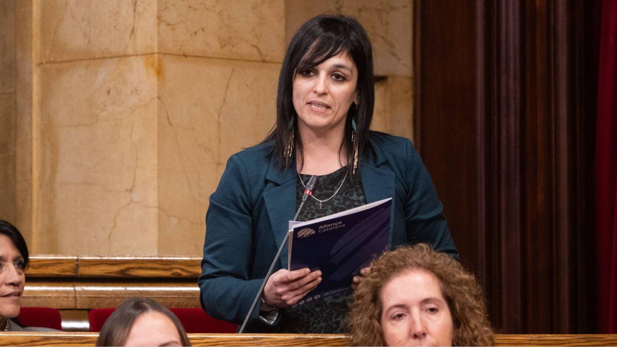 La líder de Aliança Catalana, Sílvia Orriols, en el Parlament de Catalunya, a 18 de marzo de 2026. Lorena Sopêna / EP