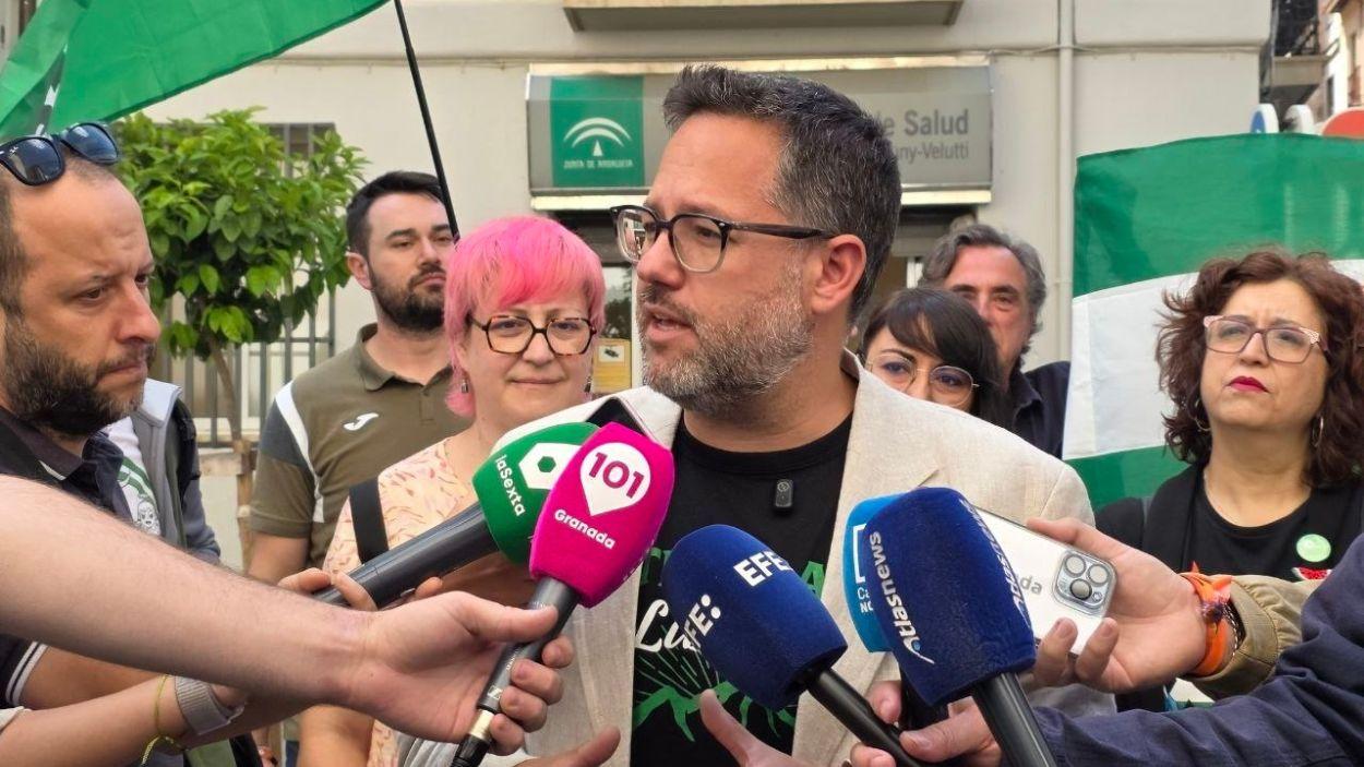 El candidato a la Presidencia de la Junta por Adelante Andalucía, José Ignacio García, en Granada / Adelante Andalucía