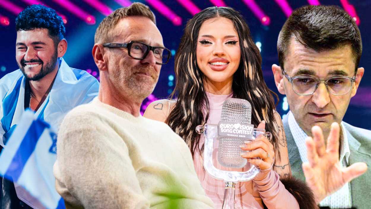 Los representantes de Israel y Bulgaria en Eurovisión, Martín Green y José Pablo López (SARAH LOUISE BENNETT / CORINNE CUMMING / UER / ELPLURAL.COM)