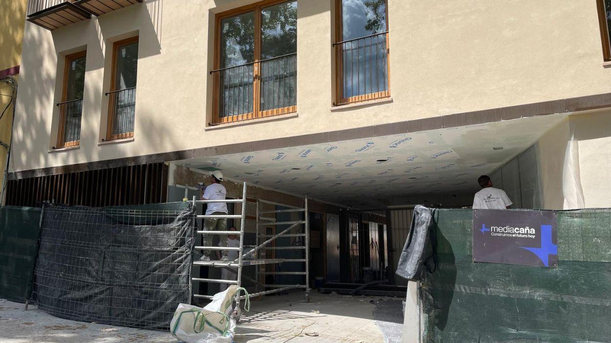 Obras del edificio intergeneracional del Partidor, Alcoy. Imagen propia.