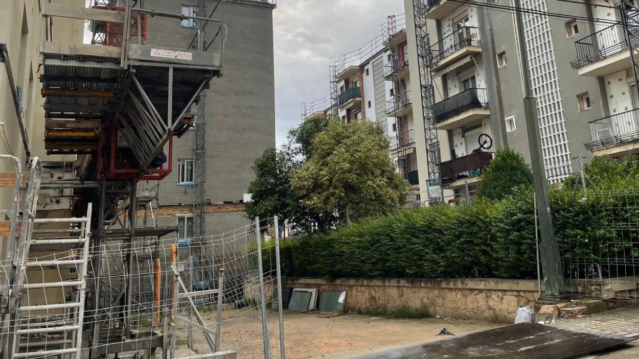 Obras de rehabilitación del barrio del Sagrado Corazón, Alcoy. Imagen propia.