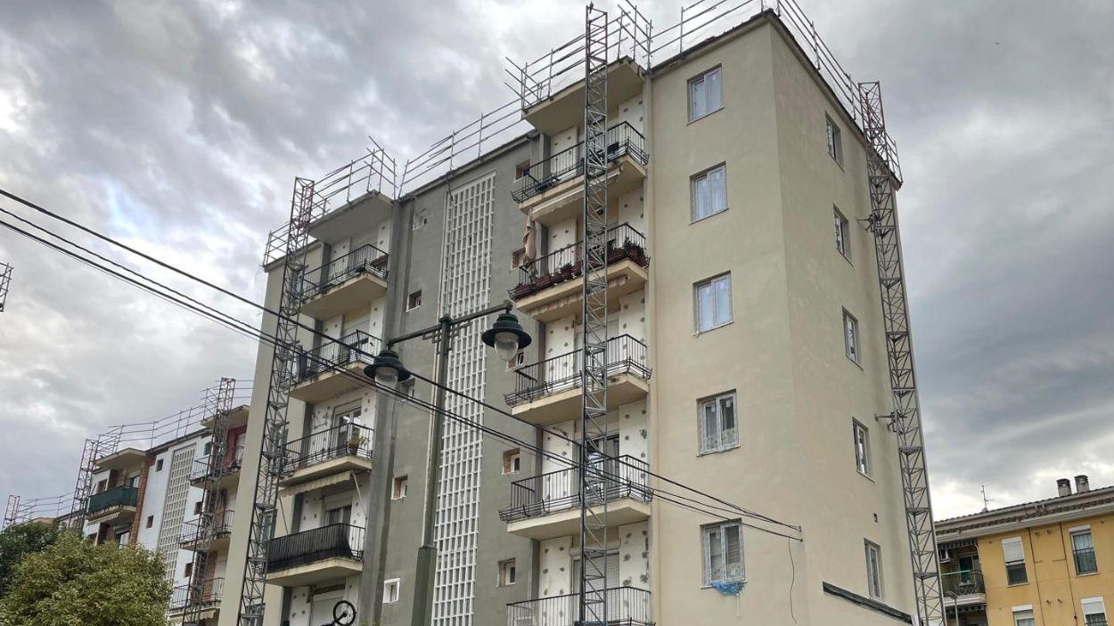 Obras de rehabilitación del barrio del Sagrado Corazón, Alcoy. Imagen propia.