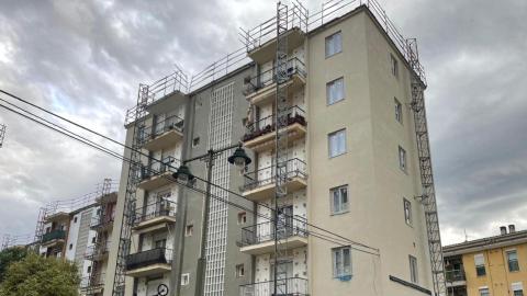 Obras de rehabilitación del barrio del Sagrado Corazón, Alcoy. Imagen propia.