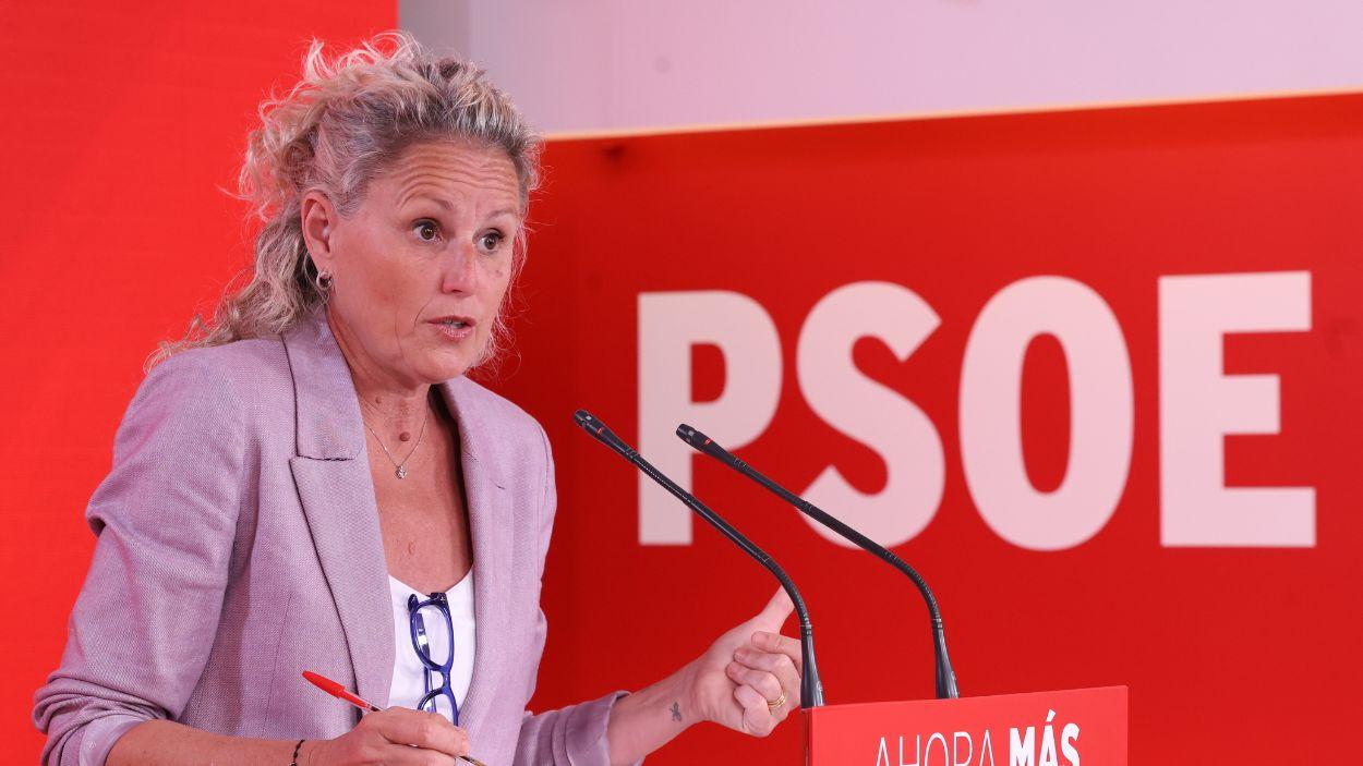 La portavoz de la Comisión Ejecutiva Federal del PSOE, Montse Mínguez. EP